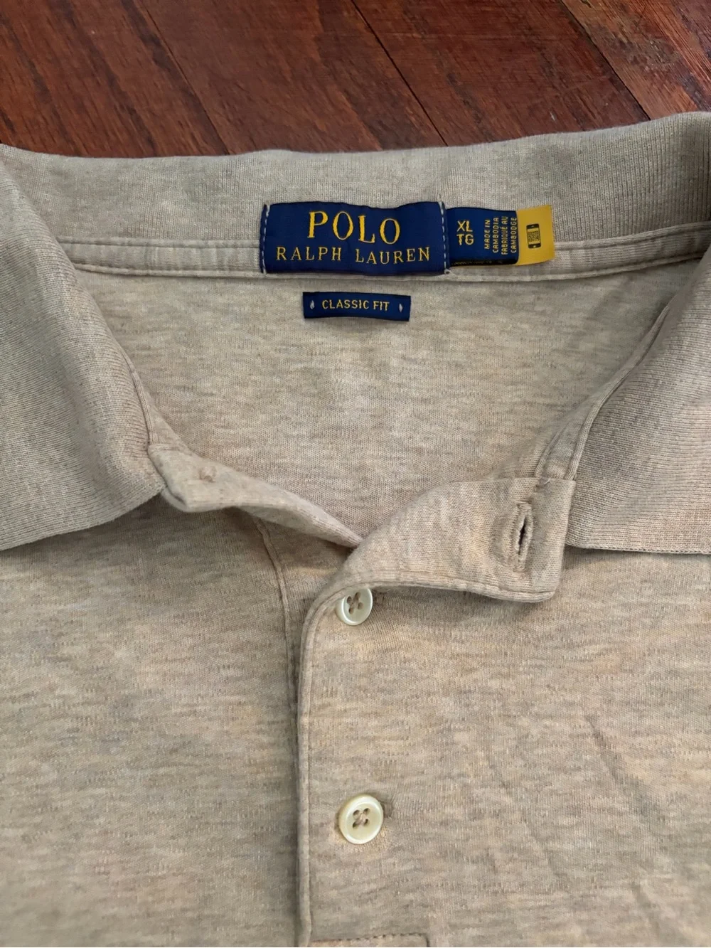 Ralph Lauren Long-Sleeve Polo Shirt in Light Gray